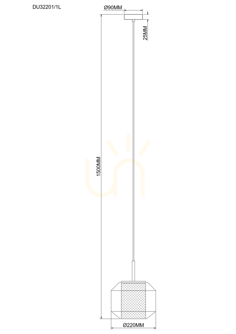 Aussicht Pendelleuchte Zuma Line SOLIX DU32201/1L schwarz 1xE27 Pendelleuchte Zuma Line SOLIX DU32201/1L schwarz 1xE27