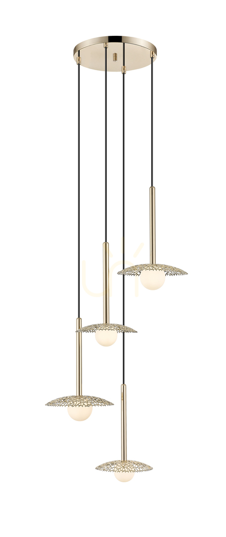 Prüfen Pendelleuchte Zuma Line NICOSIA P0600-04E-F7AA gold 4xG9 Pendelleuchte Zuma Line NICOSIA P0600-04E-F7AA gold 4xG9
