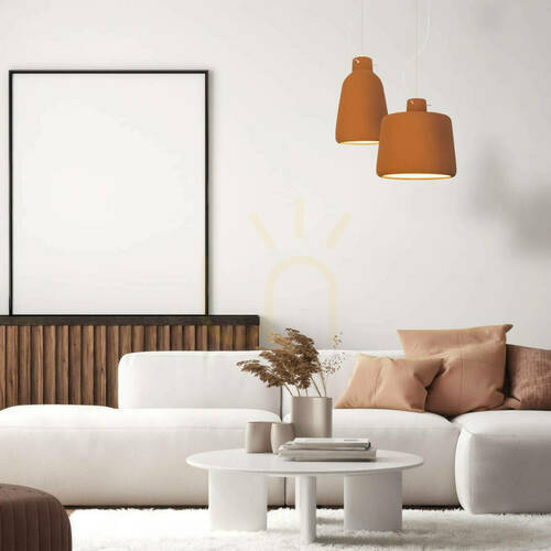 Prüfen Pendelleuchte Zambelis Lehm Beige E27 1-flammig 18 cm