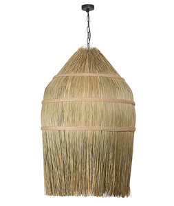Pendelleuchte Zambelis Rattan/Stroh Beige Ø60 cm E27 1-flammig small 3