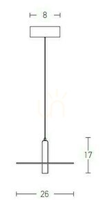 Pendelleuchte LED 7W Schwarz Zambelis 3000K Ø26 cm Metall small 2