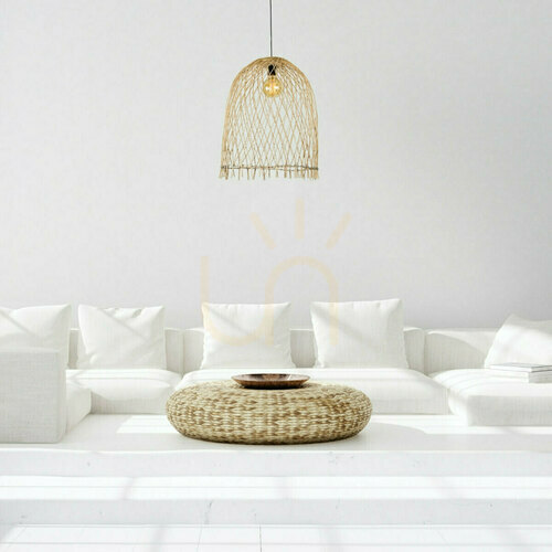 Prüfen Pendelleuchte Zambelis Rattan Beige E27 Ø55 cm