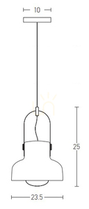Pendelleuchte Zambelis Schwarz Matt Metall E27 Ø23,5 cm small 1
