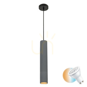 Pendelleuchte Beton Schwarz GU10 Zambelis small 0