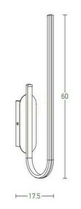 Wandleuchte Zambelis LED 18W 3000K Gold matt dimmbar Triac IP20 small 1