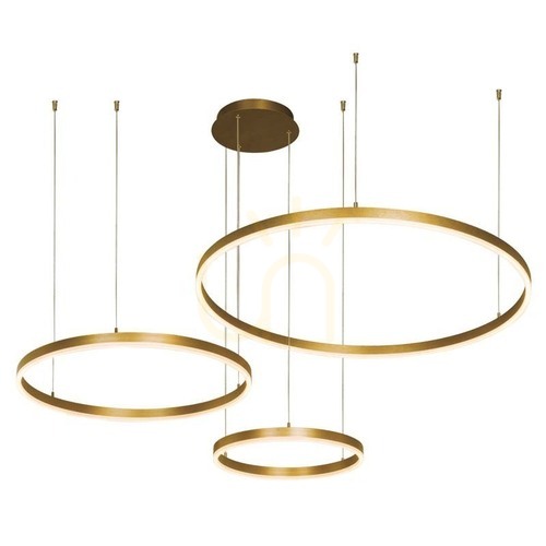 Prüfen Pendelleuchte Zambelis LED 136W 3000K Gold Matt Weiß Opal 40-60-80 cm