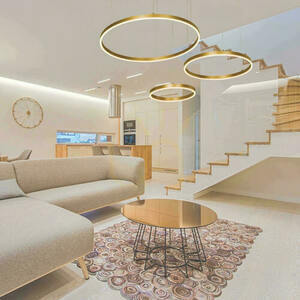 Pendelleuchte Zambelis LED 136W 3000K Gold matt dimmbar 40-60-80 cm small 0
