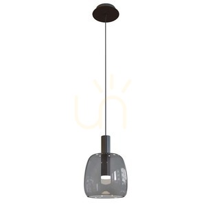 Pendelleuchte Zambelis LED Glas rauchgrau schwarz matt 5W 3000K small 2