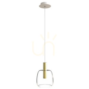 Pendelleuchte Zambelis LED 5W 3000K Gold matt Klarglas 14,5 cm small 0