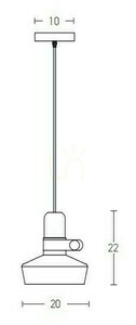 Pendelleuchte Zambelis Weiß Matt E27 Holz Leder 20 cm small 1