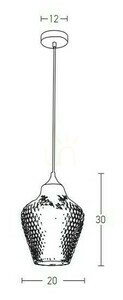 Pendelleuchte Zambelis Klarglas Messing antik E27 20 cm small 1