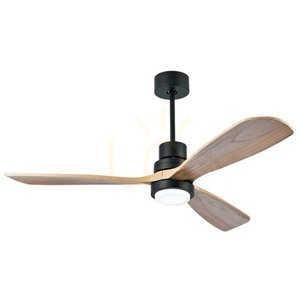 Pendelleuchte FAN Schwarz Naturholz LED 15W Zambelis small 3