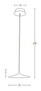 Pendelleuchte Zambelis Holz Schwarz LED 8W 3000K Ø25 cm small 1