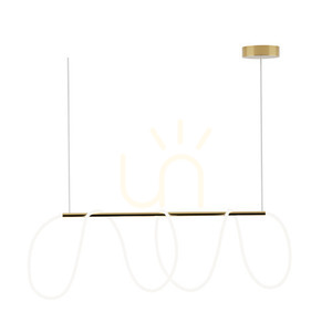 Pendelleuchte LED 60W Gold matt Zambelis 120 cm Warmweiß 3000K small 1