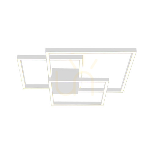 Prüfen LED-Deckenleuchte Zambelis 2024 48 W 3000 K TRIAC-dimmbar, Sandweiß, 56 cm