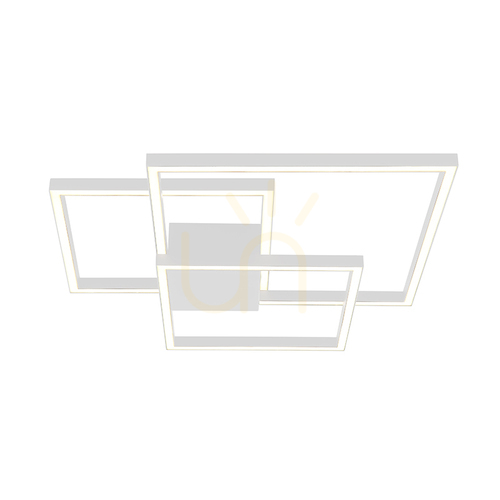 Prüfen LED-Deckenleuchte Zambelis 2024 48 W 3000 K TRIAC-dimmbar, Sandweiß, 56 cm