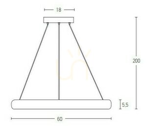 Pendelleuchte Zambelis LED 50W 3000K dimmbar Ø60 cm sandig weiß Aluminium Acryl small 1