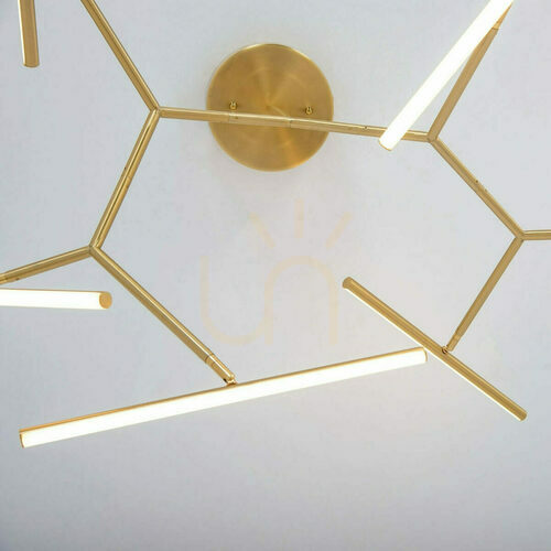 Prüfen Deckenleuchte Zambelis LED dimmbar 68W 3000K Gold matt Aluminium Silizium