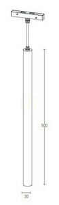 Pendelleuchte Zambelis Pole LED 7W Schwarz 3000K DALI 24° small 1