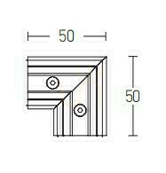 Prüfen Zambelis 2082W-C1 vertikaler 90°-Eckverbinder für 48-V-Magnet-Aufbauschiene, sandweiß