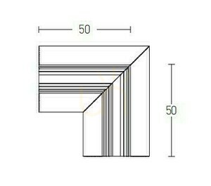Randloser Eckverbinder Horizontal Weiß ZAMBELIS small 1