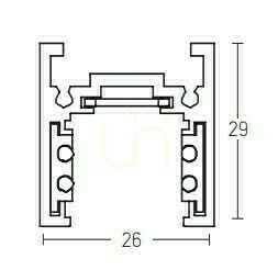 Magnetische Decke flach 2M Schwarz ZAMBELIS small 1