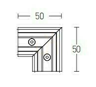 Horizontaler Eckverbinder Zambelis 2085B-C2 für 48-V-Magnetschiene, Sandy Black small 1