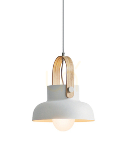 Pendelleuchte Weiß Matt Zambelis Metall Aluminium E27 1-flammig Ø23,5 cm small 0