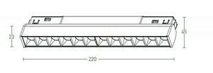Magnetischer Spot 12W 3000k Ein/Aus Schwarz ZAMBELIS small 1