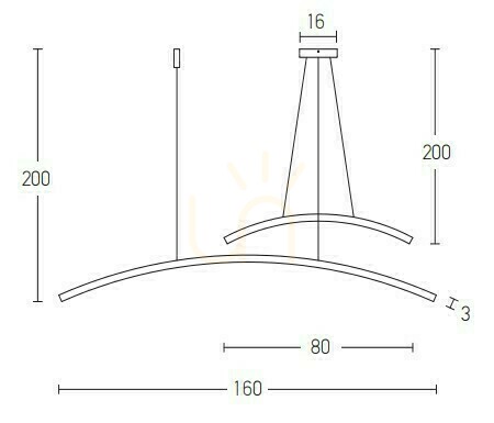 Prüfen LED-Pendelleuchte Zambelis 20129 41 W 3000 K mattweiß, Aluminium und Acryl