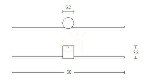 Prüfen Wandleuchte Zambelis LED 6W 3000K Aluminium Schwarz IP44