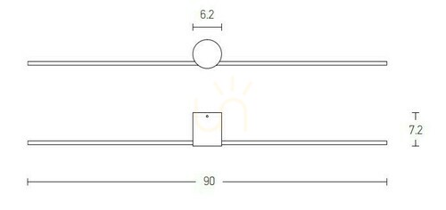 Prüfen LED-Wandleuchte Zambelis schwarz Aluminium 13 W 3000 K IP44 90 cm