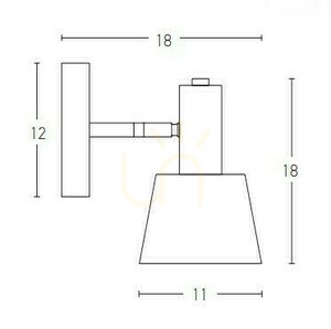 Wandlampe Zambelis E14 Weiß Matt Gold Matt Metall 12 cm small 2