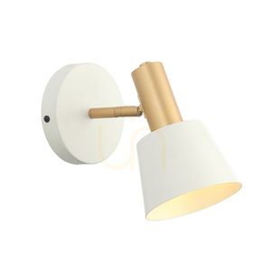 Wandlampe Zambelis E14 Weiß Matt Gold Matt Metall 12 cm small 0