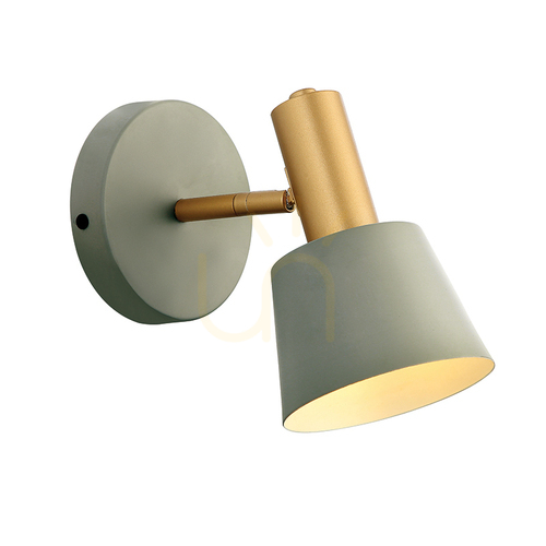 Prüfen Wandleuchte Zambelis E14 Grau Gold aus Metall Aluminium 18 cm