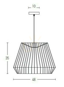 Pendelleuchte Zambelis E27 Beige Papierseil Ø48 cm small 2