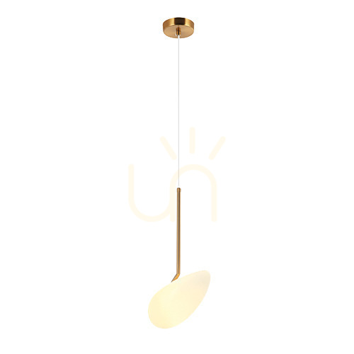 Aussicht Pendelleuchte Zambelis LED 5W 3000K mattes Gold Opalglas Pendelleuchte Zambelis LED 5W 3000K mattes Gold Opalglas