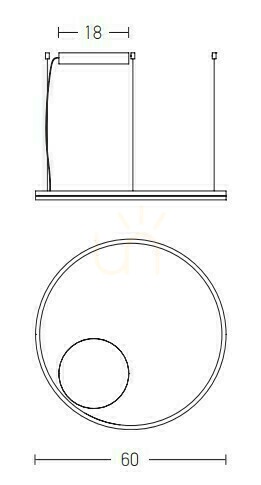 Prüfen LED-Pendelleuchte 42W 3000k Aluminium &amp; Acryl Dimmbares Downlight Schwarz ZAMBELIS