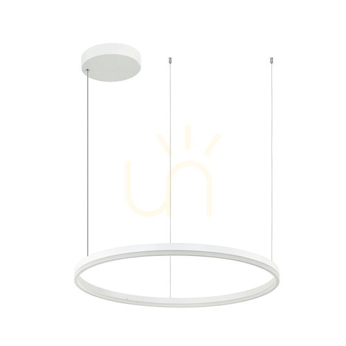 Prüfen 55W LED Pendelleuchte 55W 3000k Aluminium &amp; Acryl Dimmbares Downlight Weiß ZAMBELIS