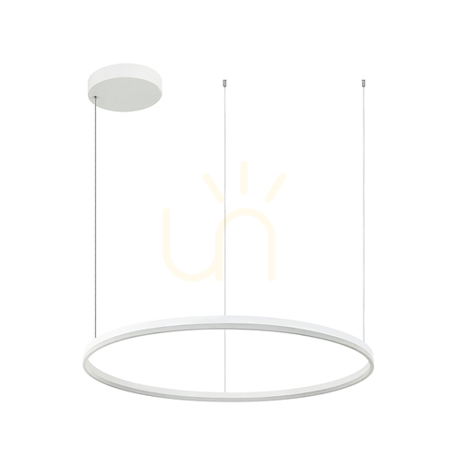 Prüfen 84W LED Pendelleuchte 84W 3000k Aluminium &amp; Acryl Dimmbares Downlight Weiß ZAMBELIS