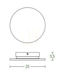 Wandleuchte LED Zambelis 9,2W 3000K Weiß Gips Ø25 cm 2 Wandleuchte LED Zambelis 9,2W 3000K Weiß Gips Ø25 cm small 2