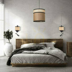 Pendelleuchte Zambelis Beige Natur 40 cm E27 Leinen Bungaldesign 0 Pendelleuchte Zambelis Beige Natur 40 cm E27 Leinen Bungaldesign small 0