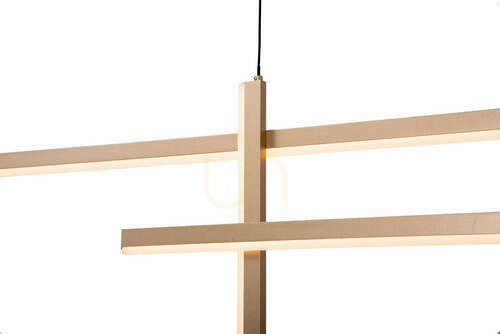 Prüfen Pendelleuchte Zambelis LED 41W 3000K Gold matt Aluminium 119 cm
