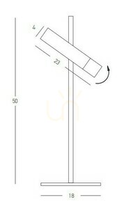 LED-Tischleuchte 4W 3000k Metall Schwarz Gold ZAMBELIS small 2