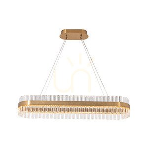 Pendelleuchte Zambelis LED dimmbar 3000K Gold matt Edelstahl Glas 100 cm small 1