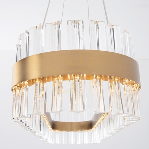 Prüfen Pendelleuchte Zambelis LED dimmbar 3000K Gold matt Edelstahl Glas 100 cm