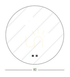 LED-Spiegel 36W 4000k Rund ZAMBELIS small 1