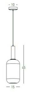 Pendelleuchte Zambelis Gold matt Opalglas E27 1x40W Ø15 cm small 2