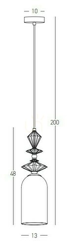 Prüfen Pendelleuchte Zambelis E27 Antikes Messing Opalglas Metall Keramik 13 cm