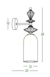 Wandleuchte Zambelis E27 Antikes Messing Opalglas Metall Keramik 40W IP20 small 2